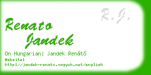 renato jandek business card