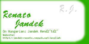 renato jandek business card